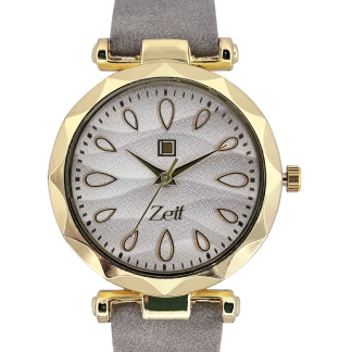 Reloj Zeit Análogo para Dama con Correa de Tactopiel Color y Manecillas con Gota