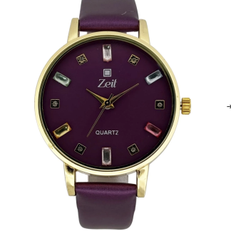 Reloj Zeit Analogo Casual Correa De Tacto Piel para Dama